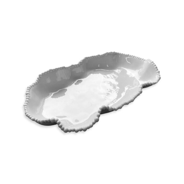 Melamine Pearl Serving Dish - White