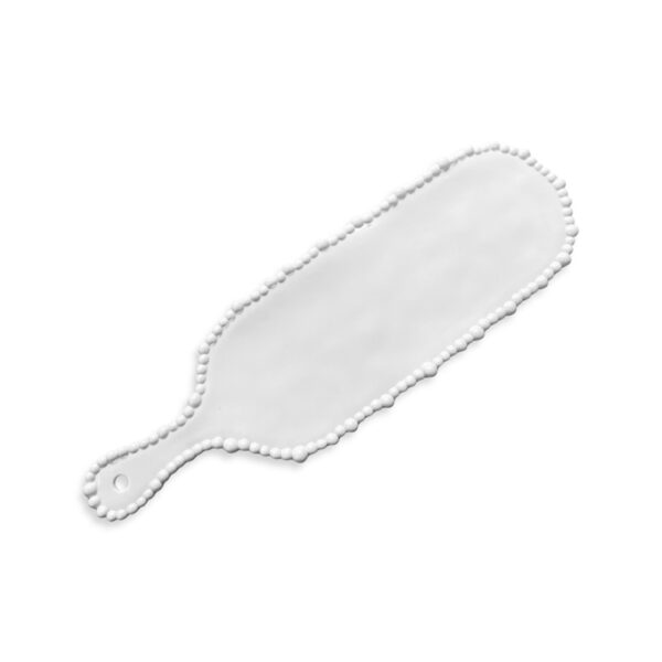 Melamine Pearl Platter Handle 42cm - White