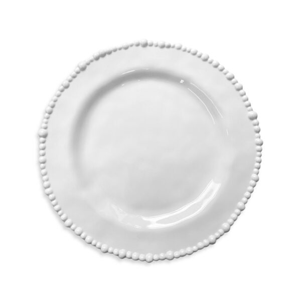 Melamine Pearl Dinner Plate - White