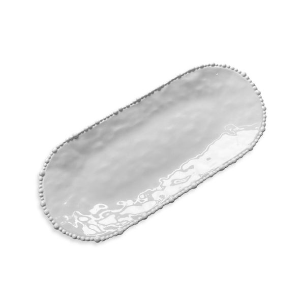 Melamine Pearl Platter 53cm - White