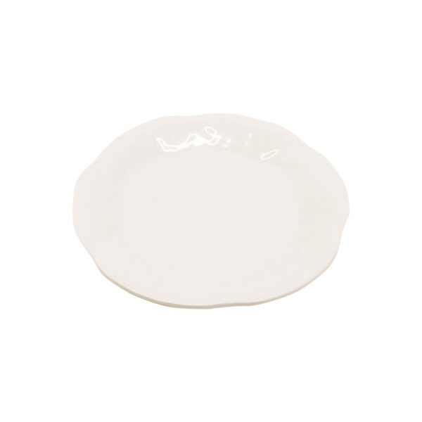 Melamine Cabbage Side Plate - White