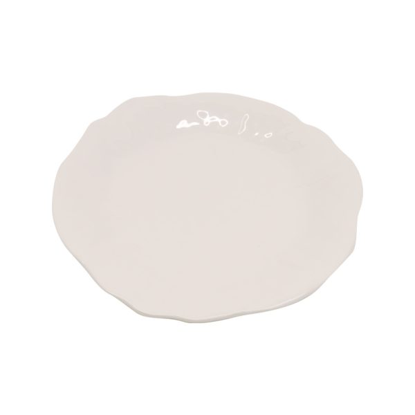 Melamine Cabbage Dinner Plate - White