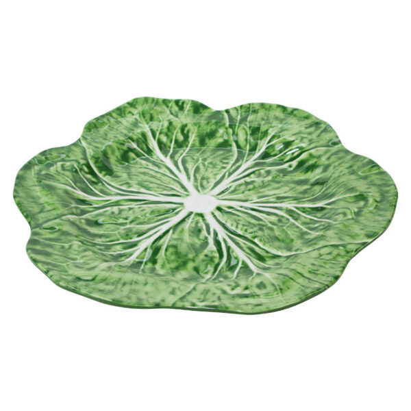 Melamine Cabbage Round Platter 40cm - Green