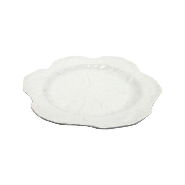 Melamine Cabbage Round Platter 40cm - White