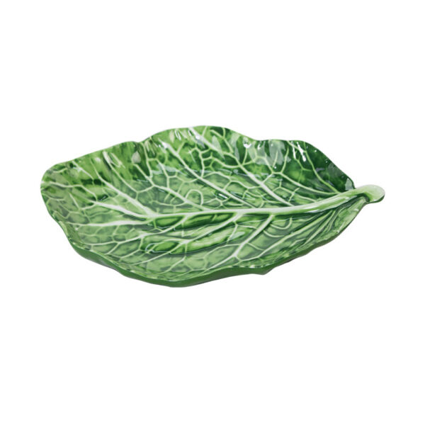 Melamine Cabbage Leaf Large Platter 30cm - Green