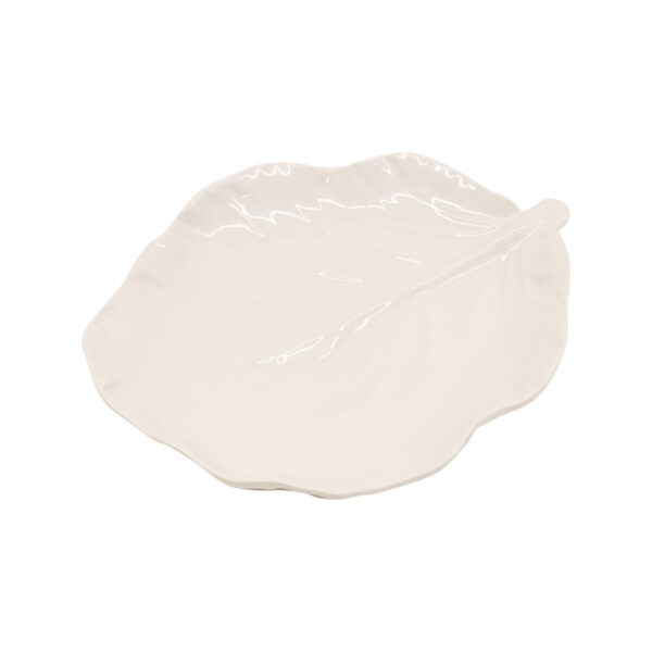 Melamine Cabbage Leaf Large Platter 30cm - White