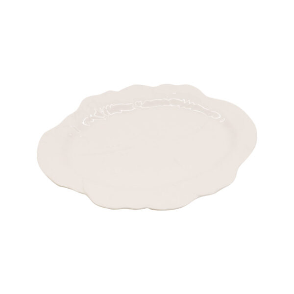 Melamine Cabbage Oval Platter 50cm - White