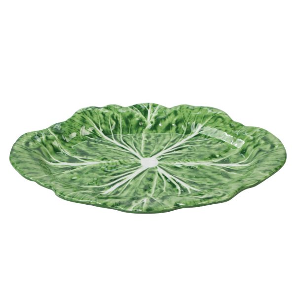 Melamine Cabbage Oval Platter 40cm - Green