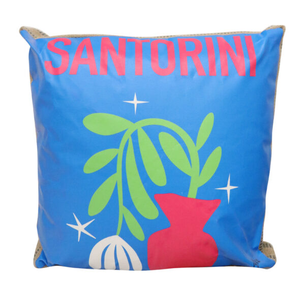 Art Cushion Santorini - Evening Blue