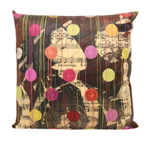 Art Cushion Velvet Musical Geisha