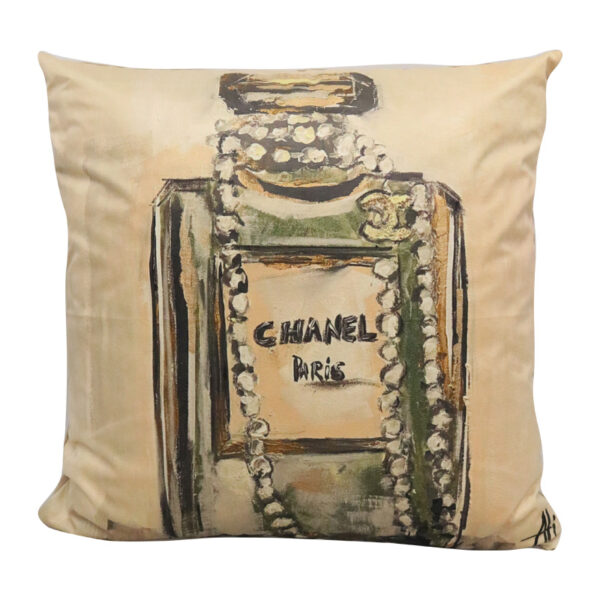 Art Cushion Velvet Chanel/Pearls