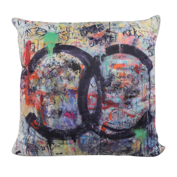 Art Cushion Velvet Black Coco