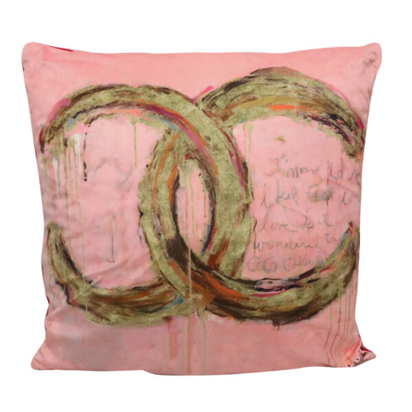 Art Cushion Velvet Gold Coco