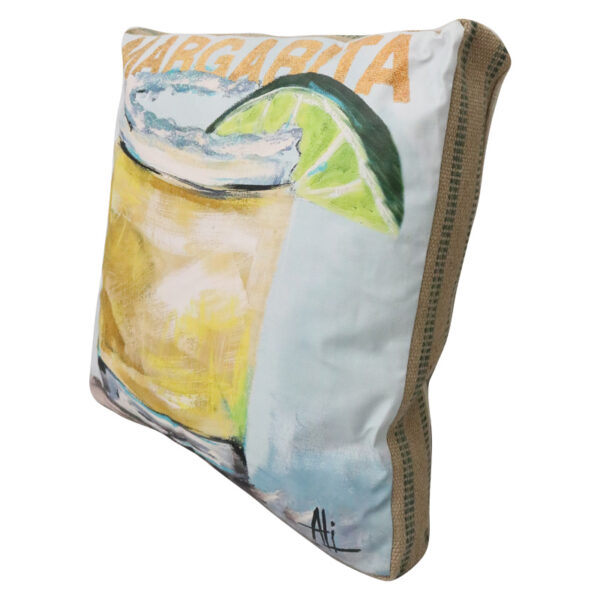 Art Cushion Burlap Margarita - Image 2