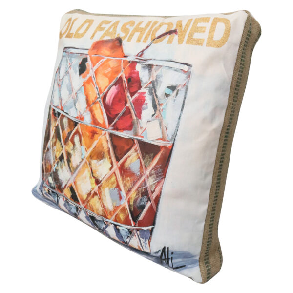 Art Cushion Burlap Old Fashioned - Image 2